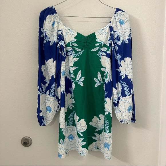 NWT Farm Rio Soft Garden Mini Dress size XXS soft garden blue 306165 - Picture 7 of 12